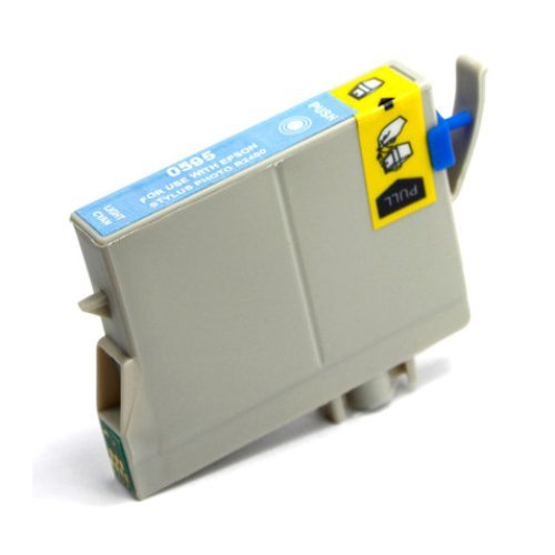 Compatible Premium Ink Cartridges T0595 Light Cyan Cartridge R2400 - for use in Epson Printers