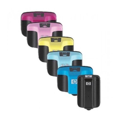 Compatible Premium Ink Cartridges 02 Ink Cartridge Set of 6 (Bk/C/M/Y/Pc/Pm) - for use in HP Printers