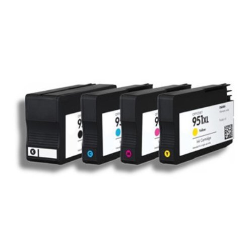 Compatible Premium Ink Cartridges 950XL Ink Set of 4 (Bk/C/M/Y) - for use in HP Printers