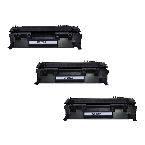 Compatible Premium 3 x 80A Toner Cartridge CF280A - for use in HP Printers