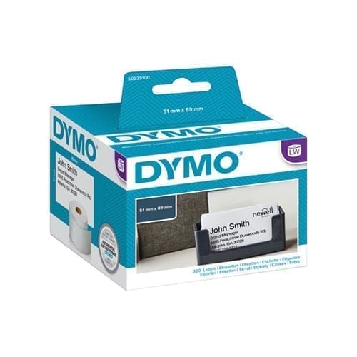 Dymo LW 51mm x 89mm White - for use in Dymo Printer