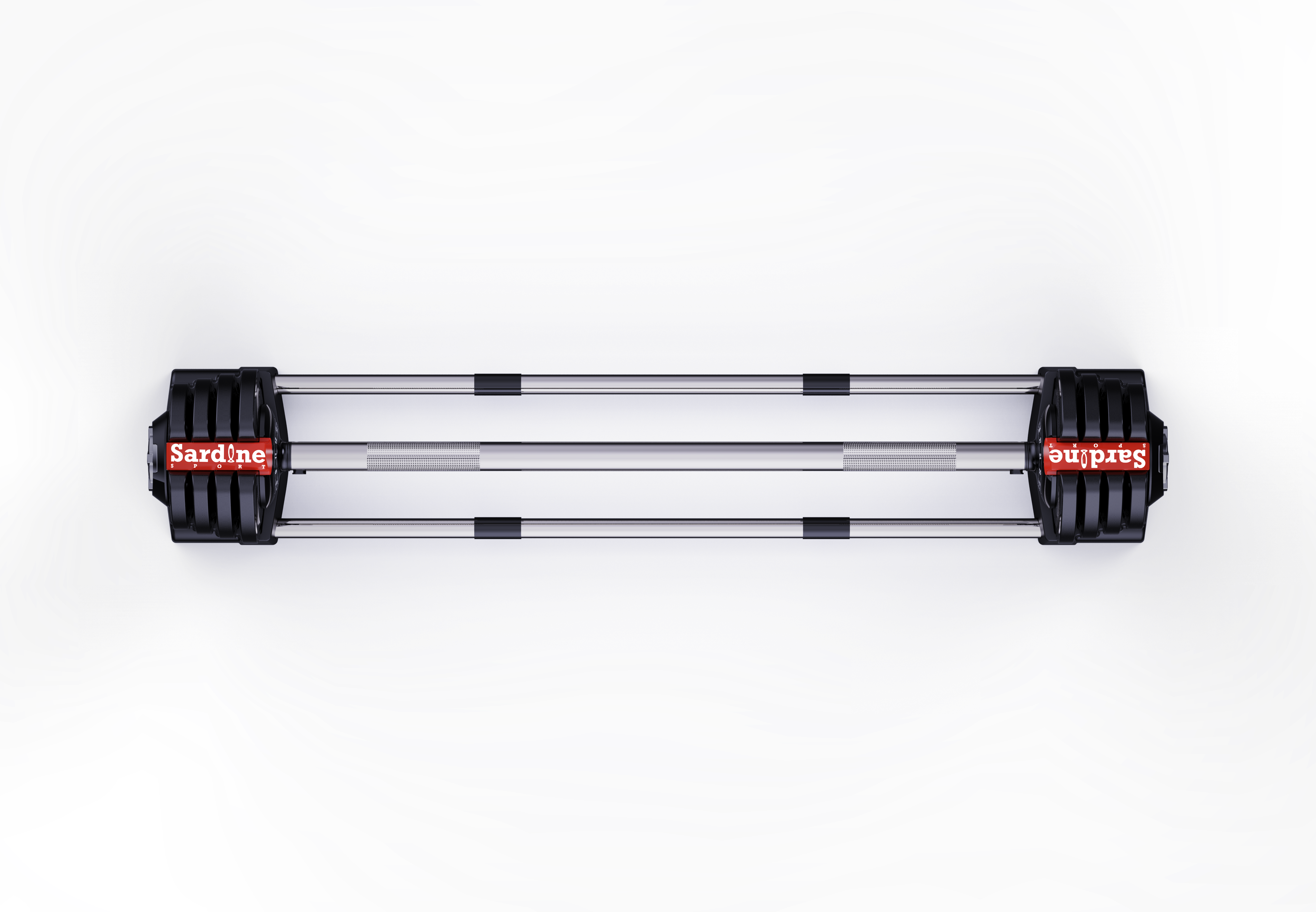 Sardine Sport 3-In-1 Multi-Functional Adjustable Dumbbell With Twist-Lock, All-In-One With Dumbbell-Barbell-Kettlebell, 1.5KG To 18KG, 3LB To 40LB - Pair