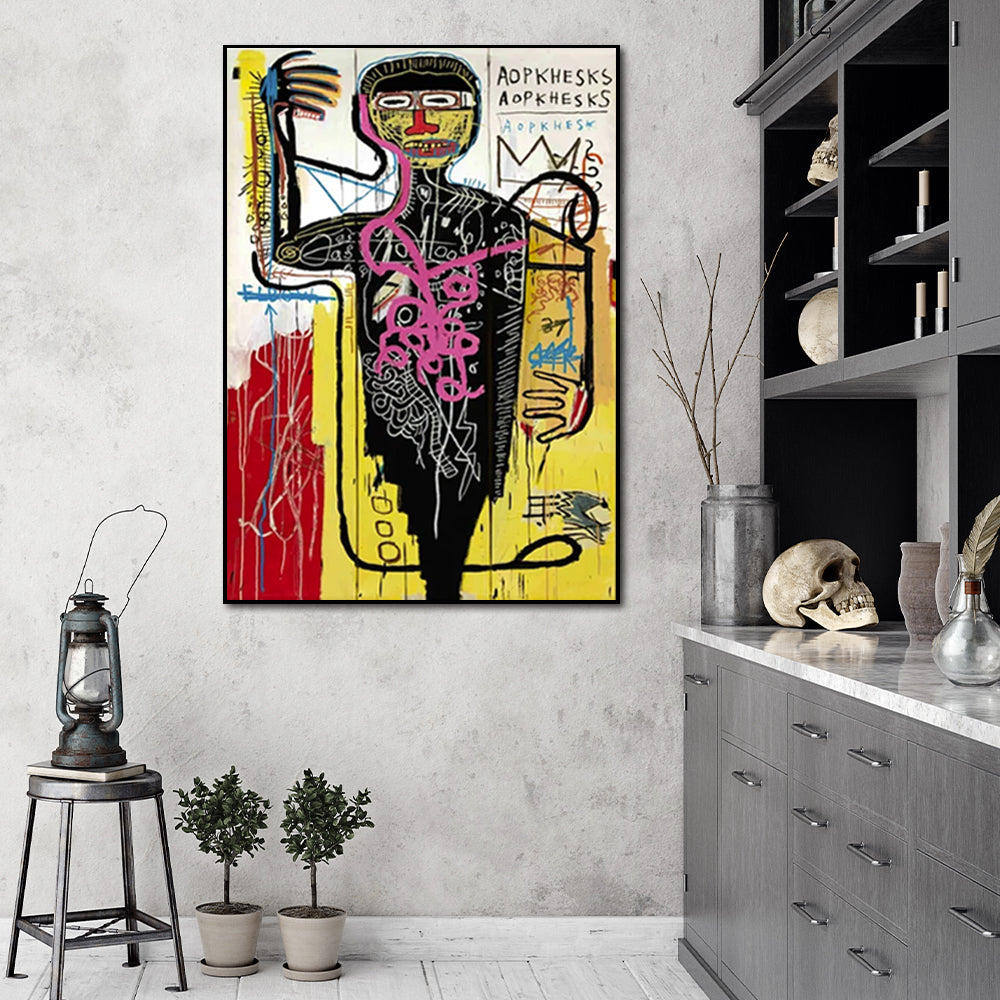 50cmx70cm Versus Medici Black Frame Canvas Wall Art