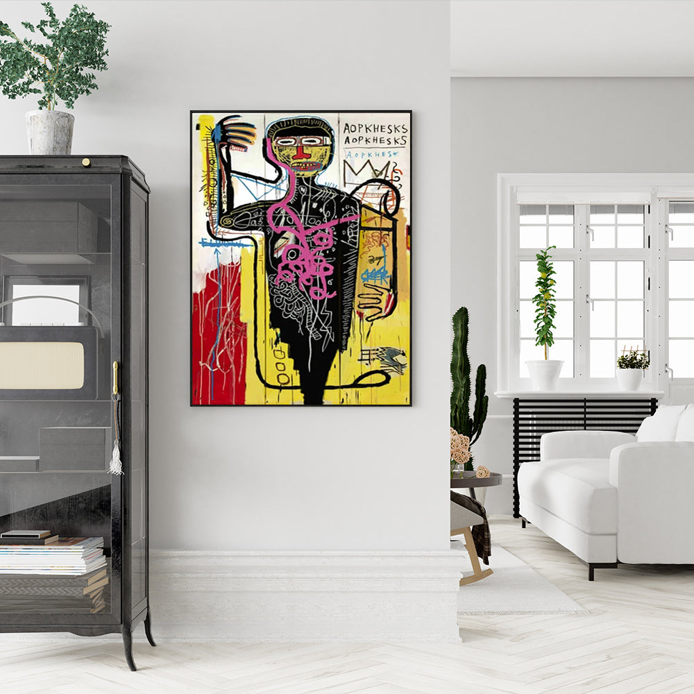 50cmx70cm Versus Medici Black Frame Canvas Wall Art