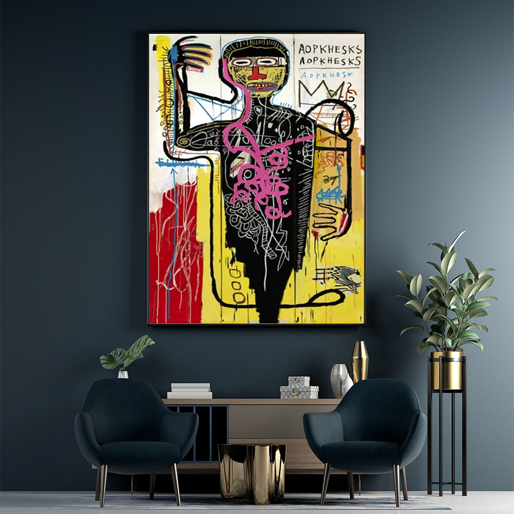 50cmx70cm Versus Medici Black Frame Canvas Wall Art