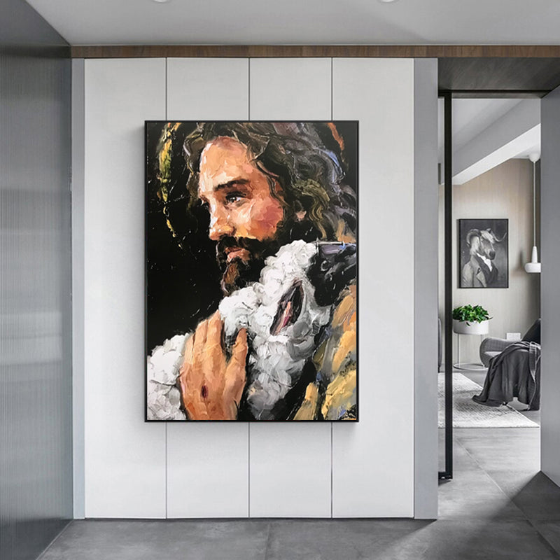 80cmx120cm Back In His Arms Black Frame Canvas Wall Art