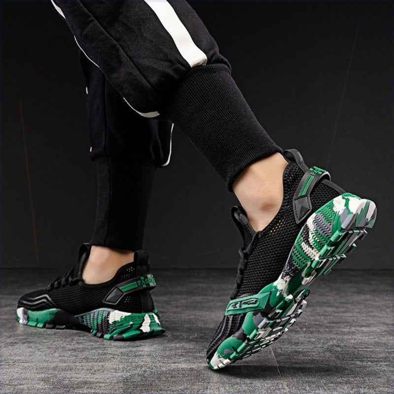 Men's Athletic Running Tennis Shoes Outdoor Sports Jogging Sneakers Walking Gym (Green US 8.5=EU 42)
