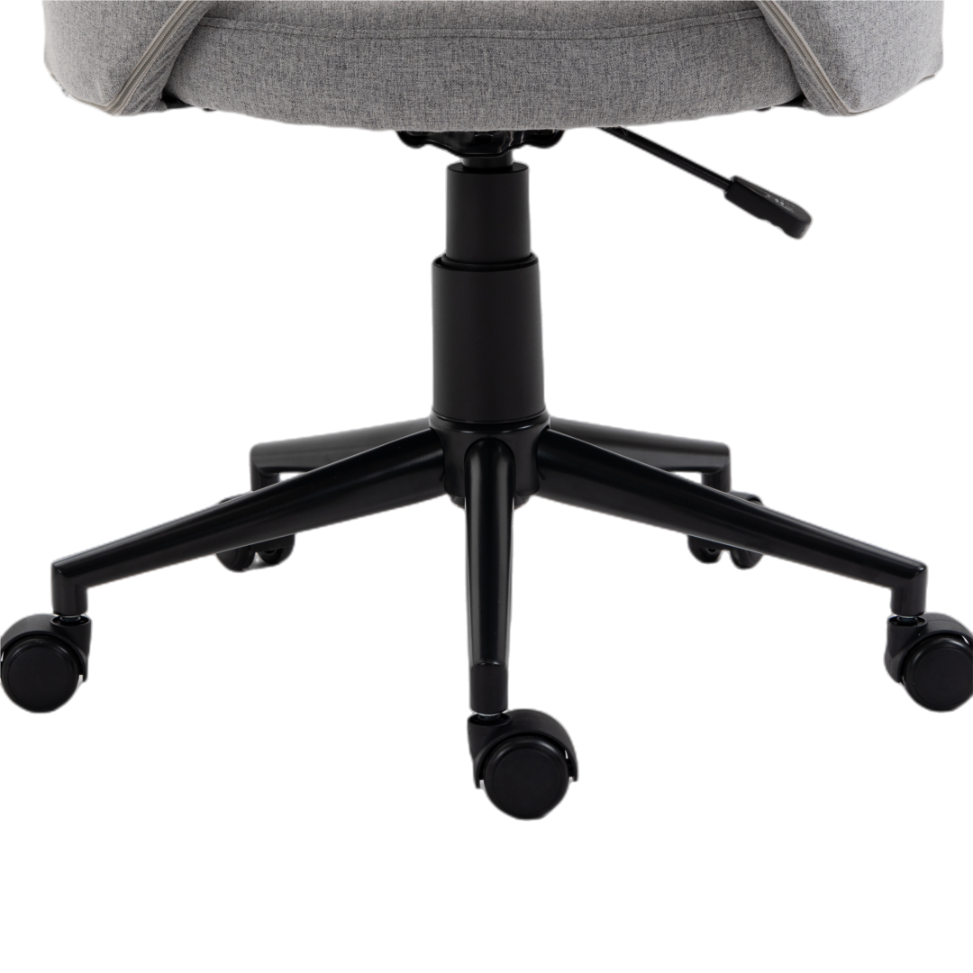 Fabric Office Chair Computer Upholstered Swivel Home Desk Chair Grey