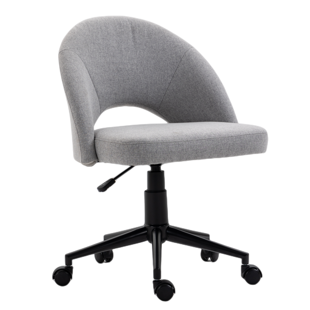 Fabric Office Chair Computer Upholstered Swivel Home Desk Chair Grey