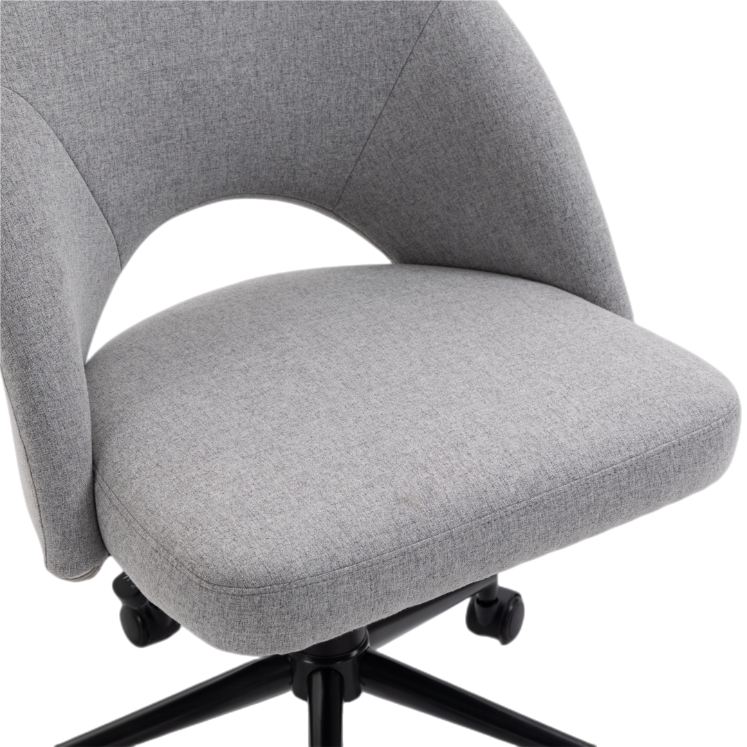 Fabric Office Chair Computer Upholstered Swivel Home Desk Chair Grey