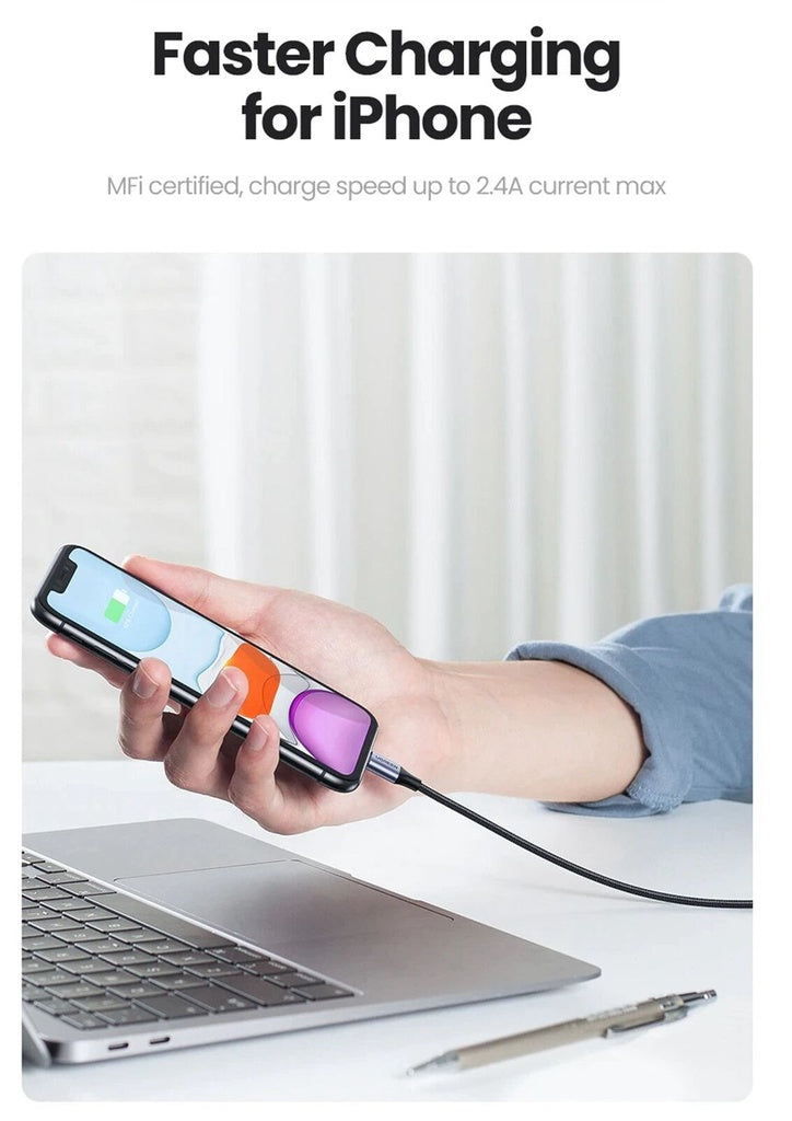 UGREEN USB-A to Cable 1m (Aluminium case, Black) - 60156