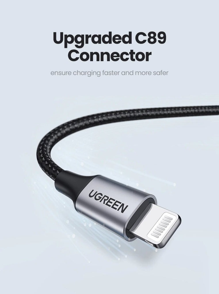 UGREEN USB-A to Cable 1m (Aluminium case, Silver) - 60161