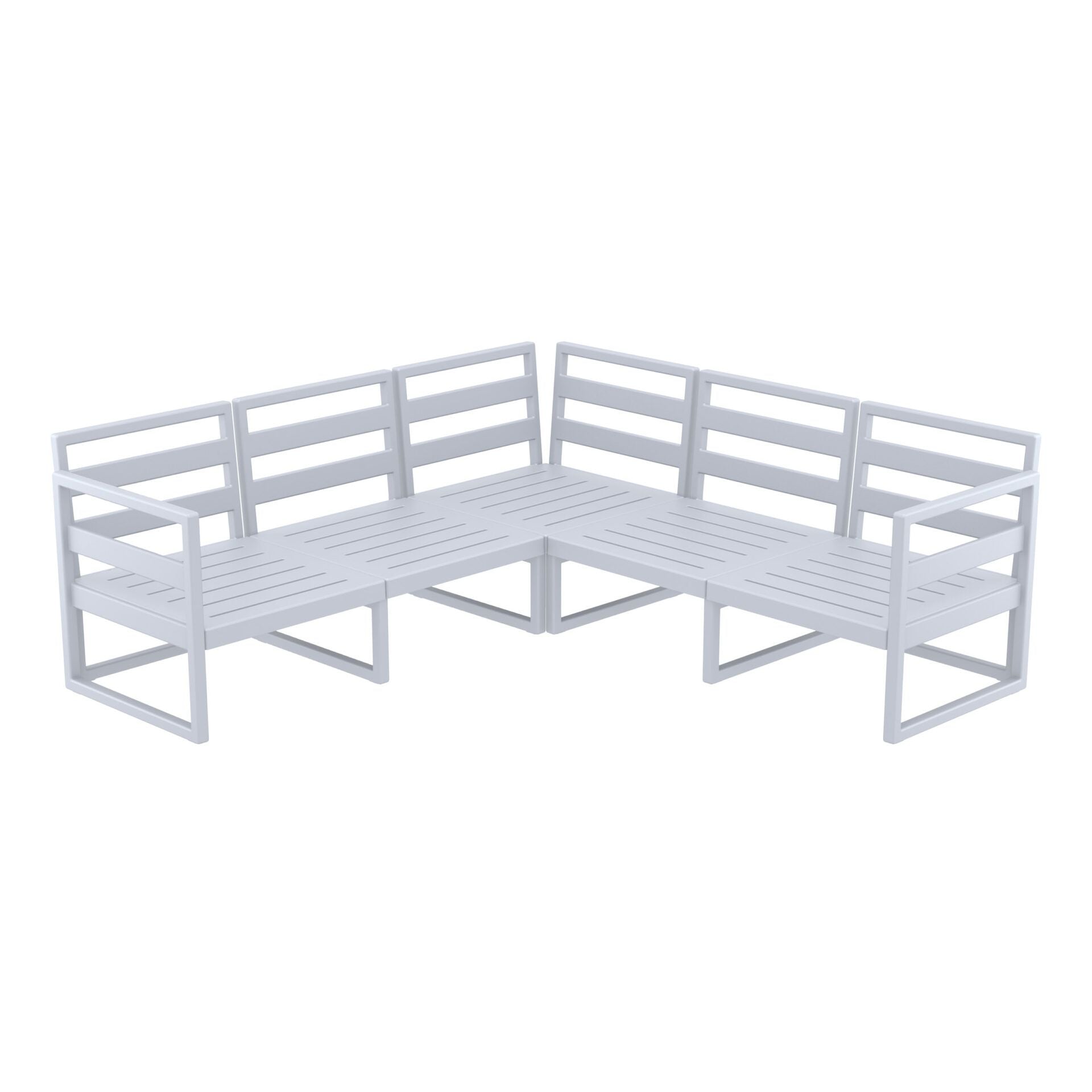 Mykonos Lounge Corner - Silver Grey - No cushions