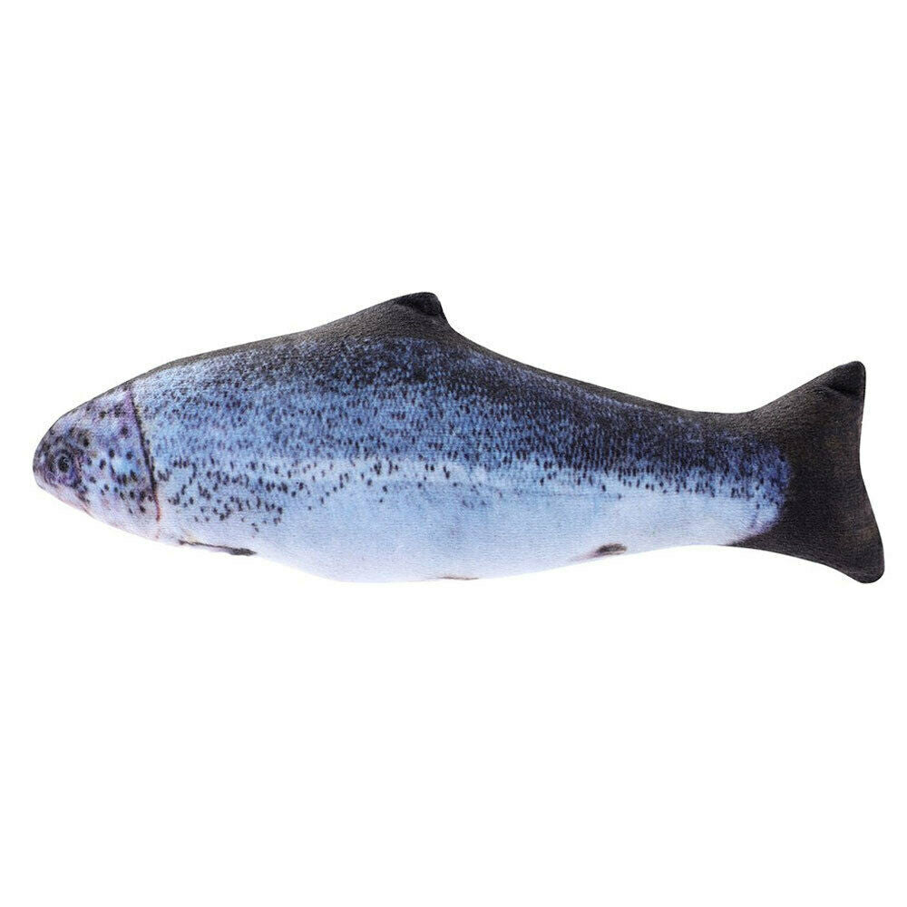 3 X Real Fish Printed Kitten Cat Catnip Toy 20 cm