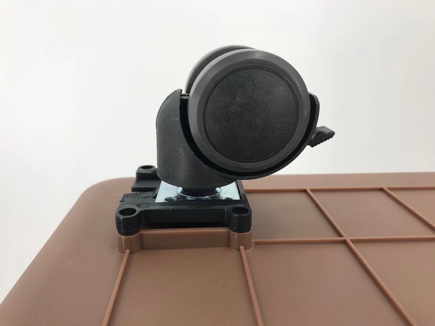 Brown Large Dog Puppy Cat Crate Pet Carrier Cage With Tray, Bowl & Wheel