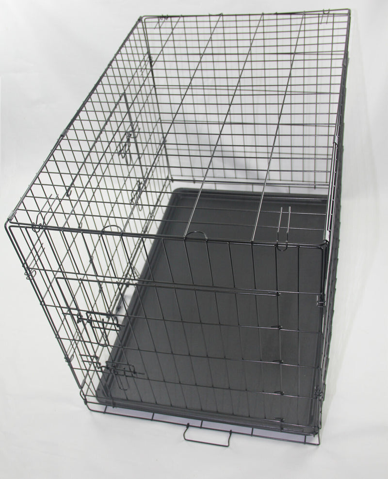 YES4PETS 24' Portable Foldable Dog Cat Rabbit Collapsible Crate Pet Cage with Blue Cover Mat