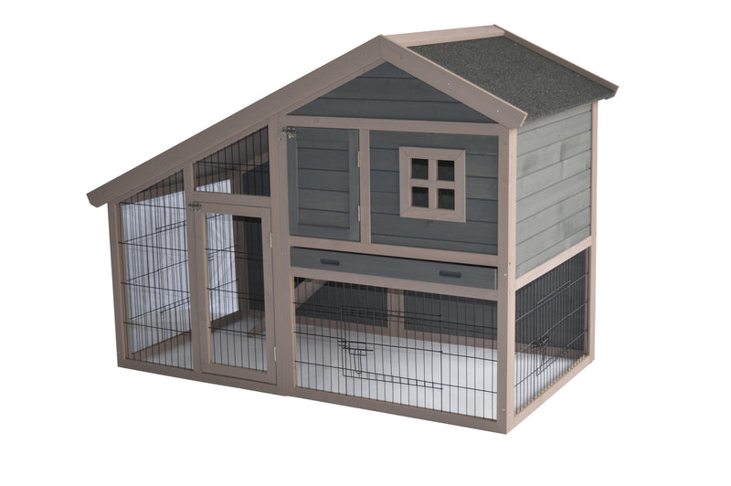 Grey Chicken Coop Rabbit Hutch Ferret Cage Hen Chook House