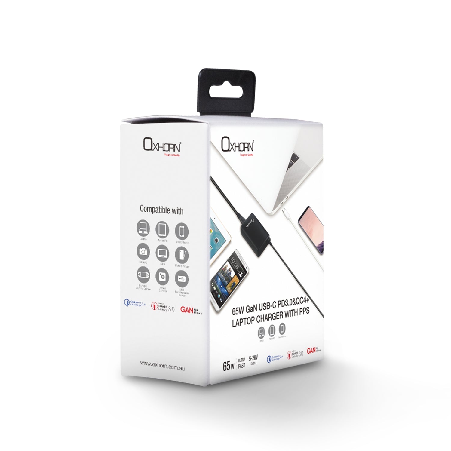 Oxhorn Type C GaN Charger 65W Black