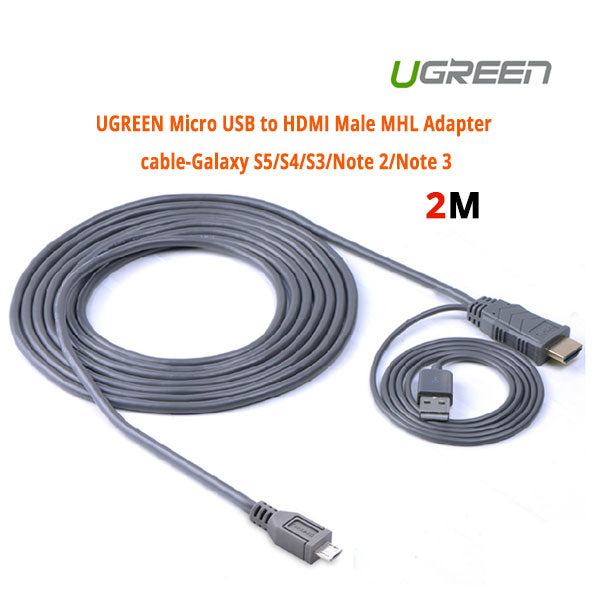 UGREEN MHL Micro USB 11 Pin to HDMI Adapter Cable 2M (20139)