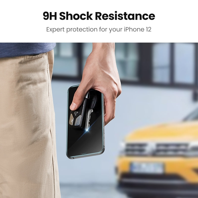 UGREEN 20337 2.5D Full Cover HD Screen Tempered Protective Film for iPhone 12/6.1" Twin Pack