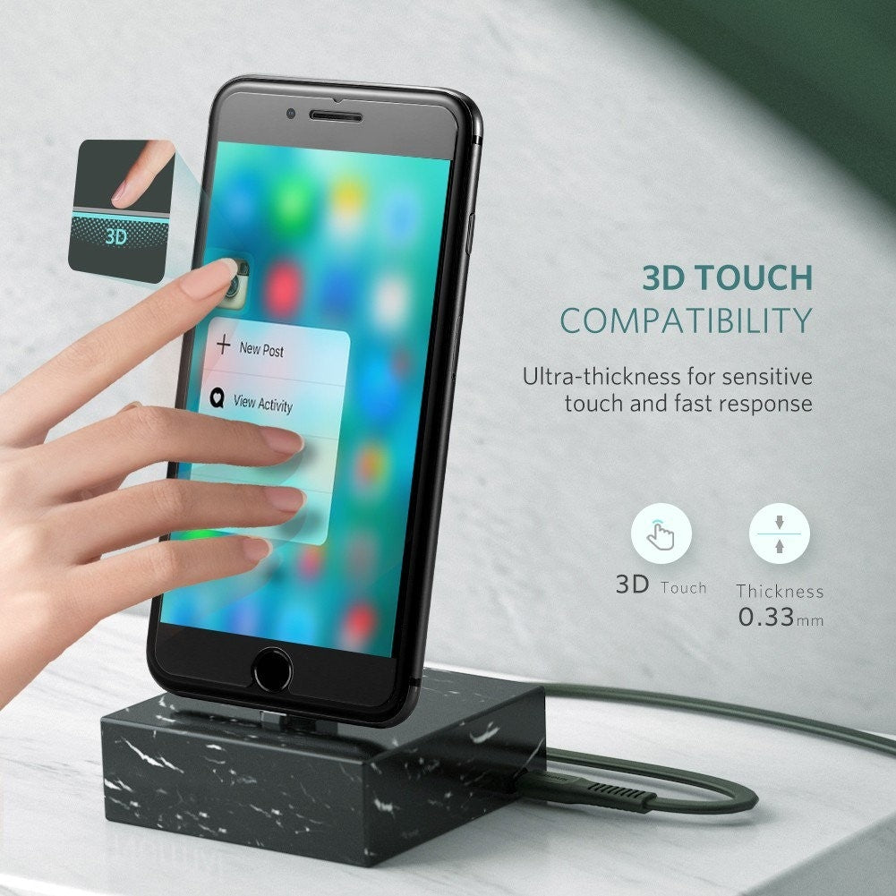 UGREEN 2.5D Round Edge HD Screen Protector, 2 Pack Tempered Glass For iPhone 7/8 Plus 5.5 inch 60395