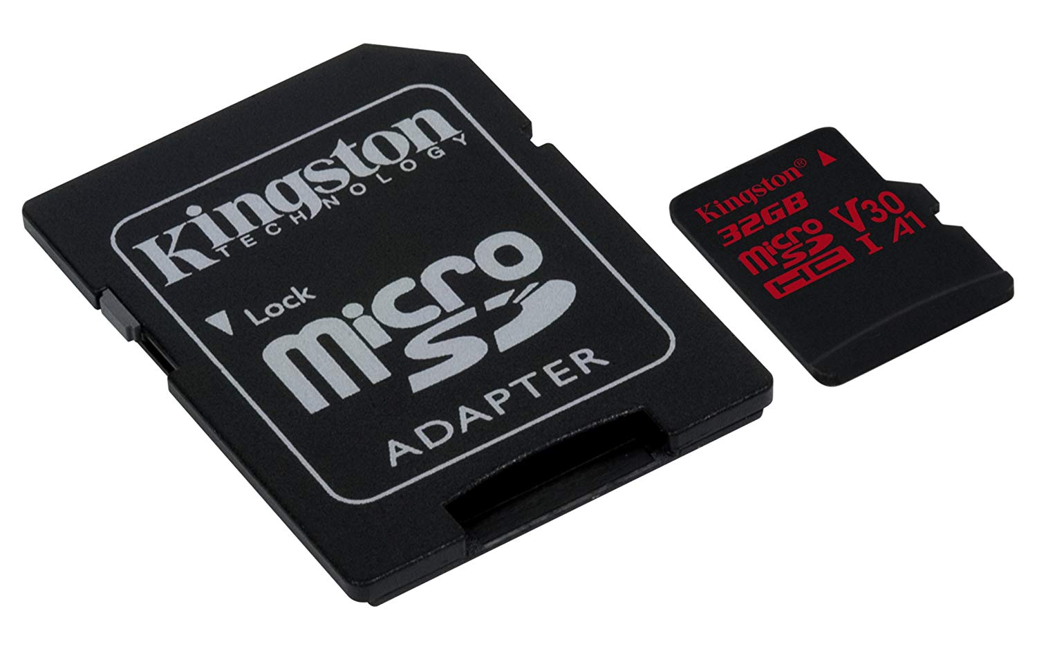KINGSTON Canvas React: MicroSD 32GB , 100MB/s read and 70MB/s write with SD adapter SDCR/32GB