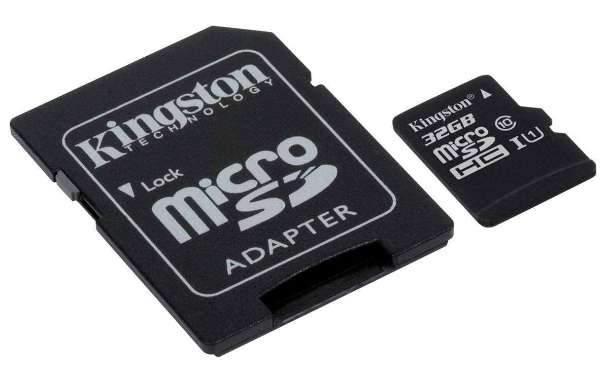 KINGSTON Canvas Select:MicroSD 32GB , 80MB/s read and 10MB/s write with SD adapter SDCS/32GB