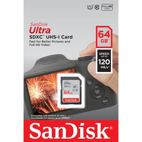 SANDISK SDSDUN4-064G-GN6IN SDXC Ultra UHS-I Class 10 , U1, 120mb/s read &10mb/s write