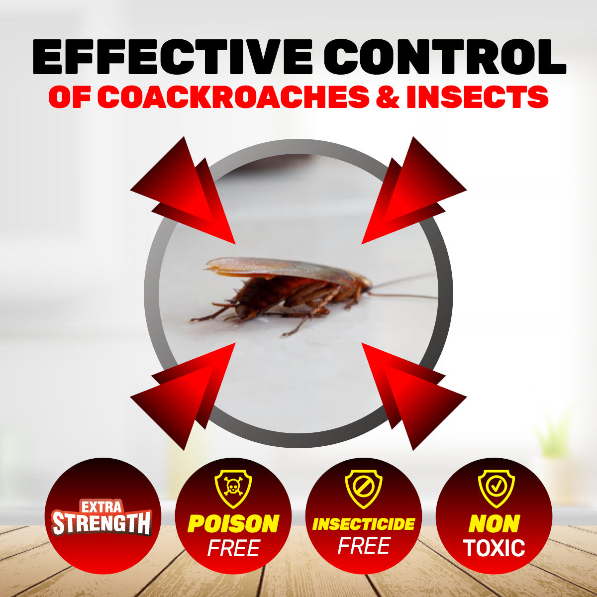 SAS Pest Control 96PCE Cockroach Tunnel Traps Non-Toxic Effective 75 x 63mm