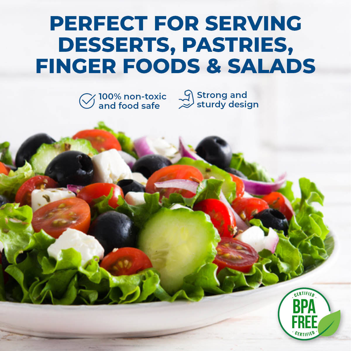 Home Master 48PCE Party Platters Oval Plastic Lightweight Durable 43cm