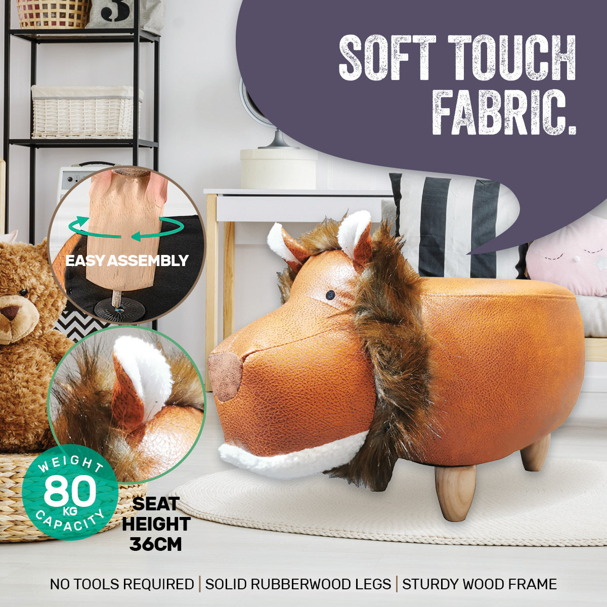 Home Master Kids Animal Stool Lion Character Premium Quality & Style