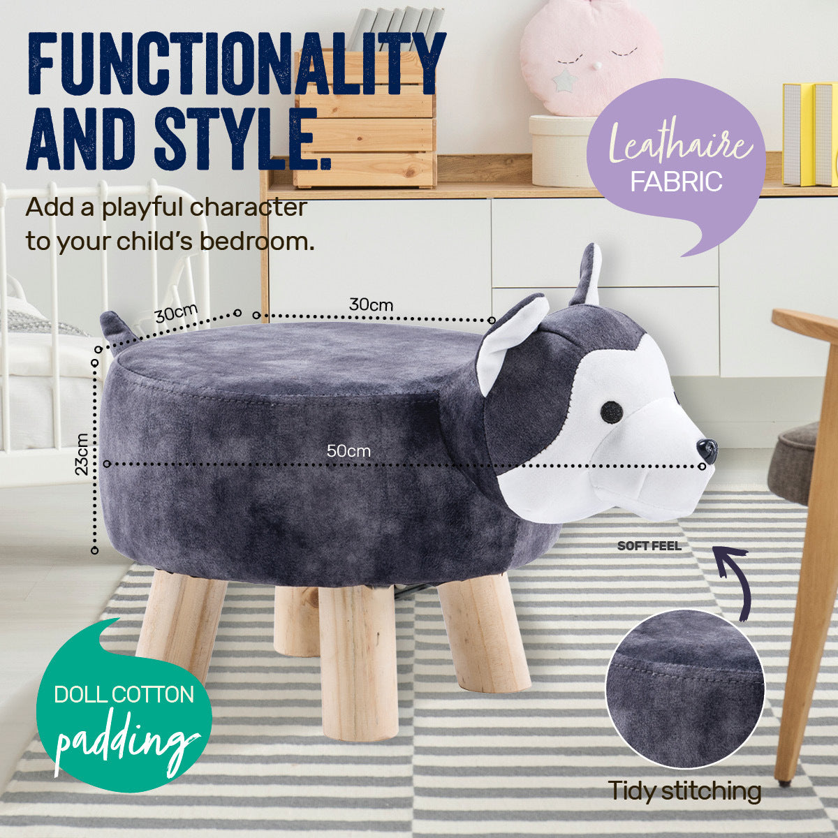 Home Master Kids Animal Stool Sheep Dog Character Premium Quality & Style