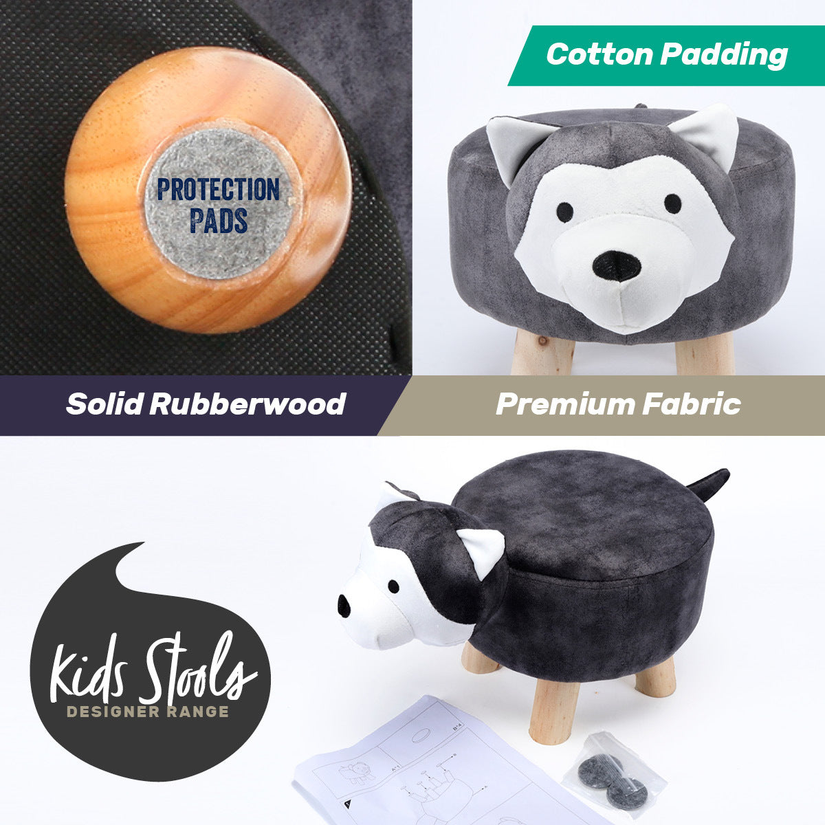 Home Master Kids Animal Stool Sheep Dog Character Premium Quality & Style