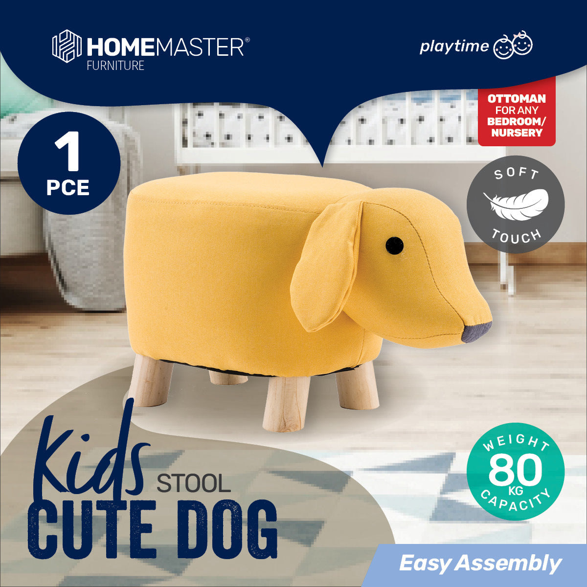 Home Master Kids Animal Stool Cute Dog Character Premium Quality & Style