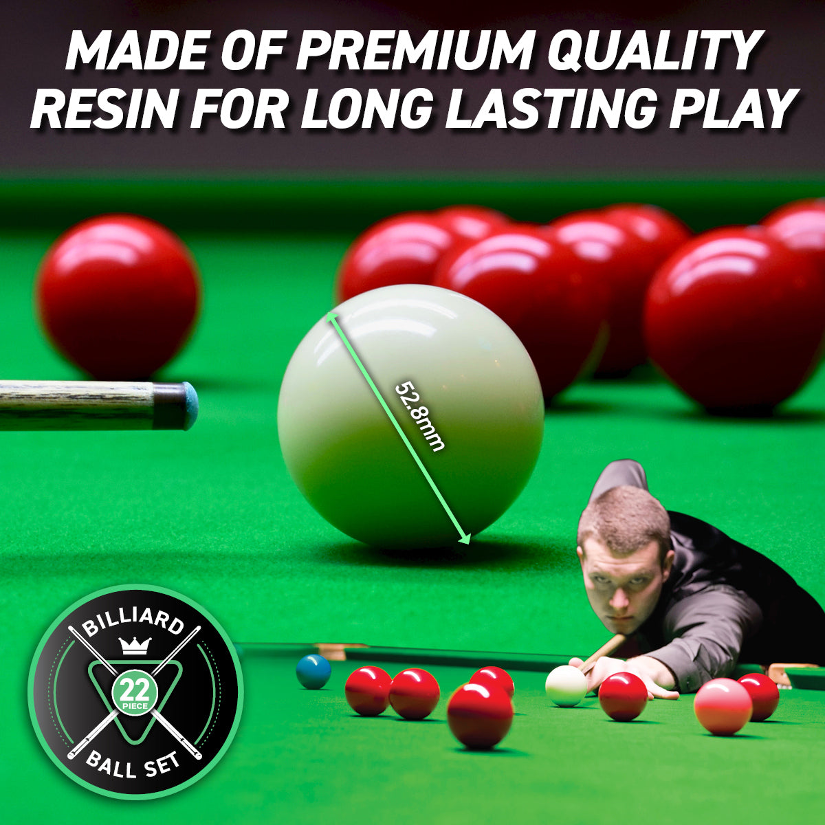 SAS Sports Snooker Ball Boxed Set Premium Quality & Durability Gloss Finish