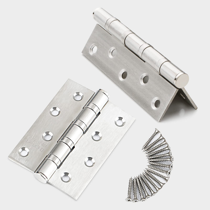 304 Flat Pin Hinge Spring 2Pack 100mm Folding Butt Door Cabinet Hinges Folding Furniture Hardware