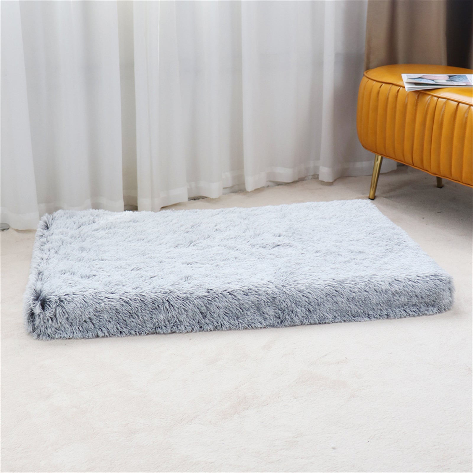 Rectangle Pet Dog Comfort Bed Plush Comfortable Removable Washable Kennel XL