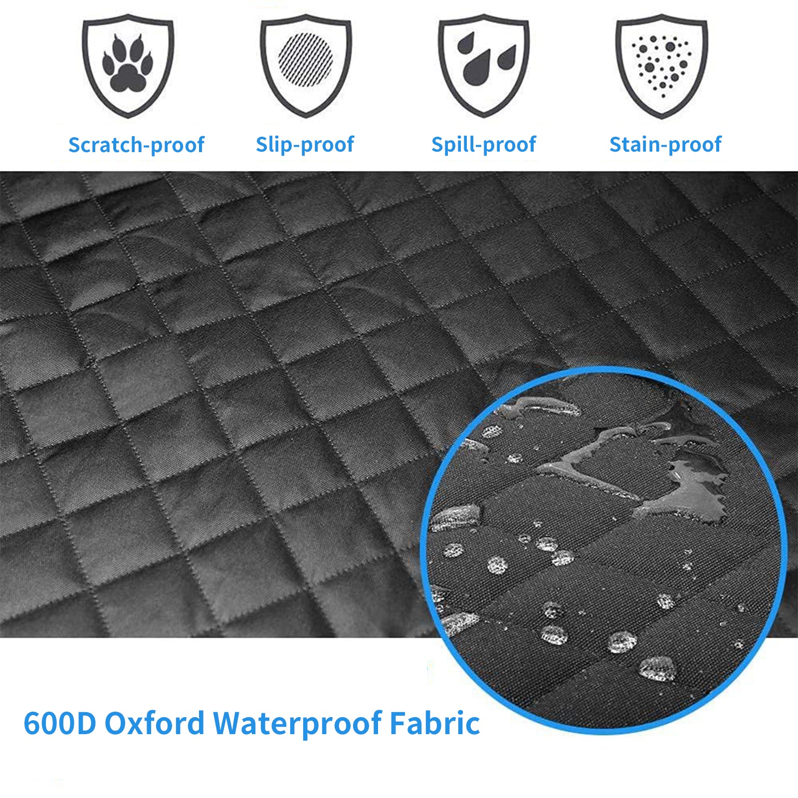 Pet Dog Car Back Seat Cover Anti Dirty Oxford Waterproof Fabric Protector Mat L