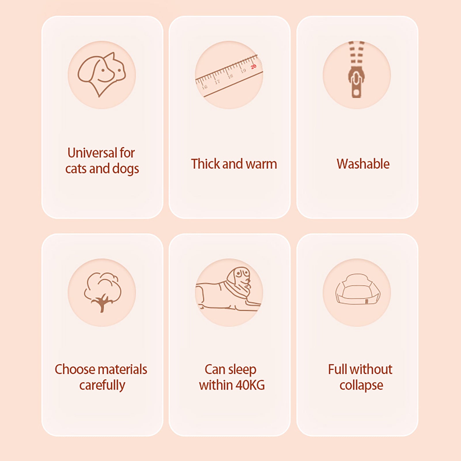 Large Pet Dog Bed Soft Warm Removable Washable High Back Mattress Puppy Mat L