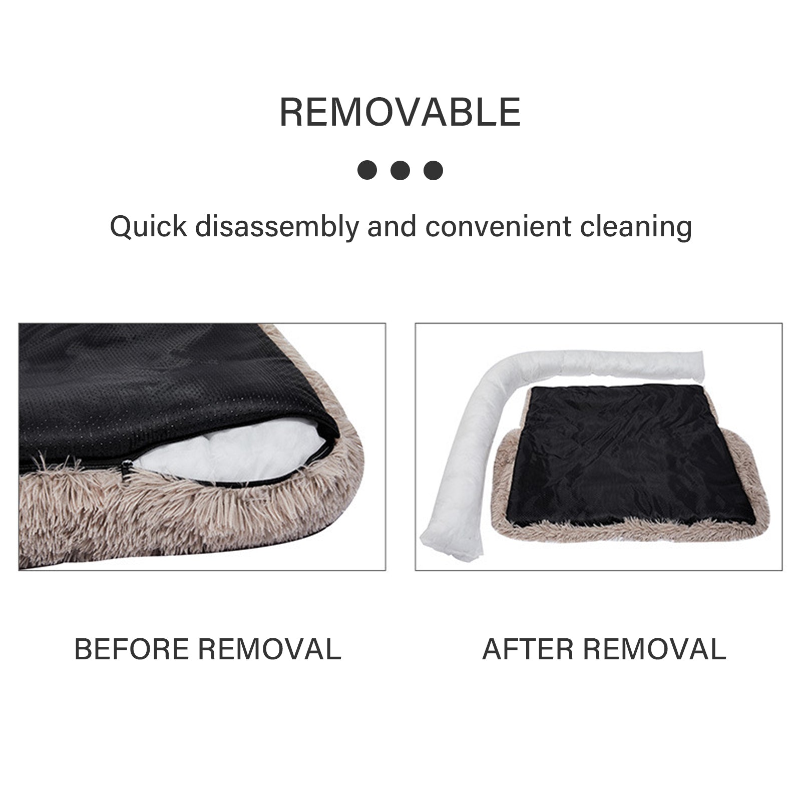 PawFriends Pet Sofa Bed Dog Calming Sofa Cover Protector Cushion Plush Mat M