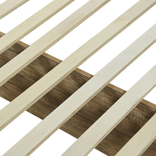 Alice 5 Pieces Bedroom Suite Natural Wood Like MDF Structure Double Size Oak Colour Bed, Bedside Table, Tallboy & Dresser