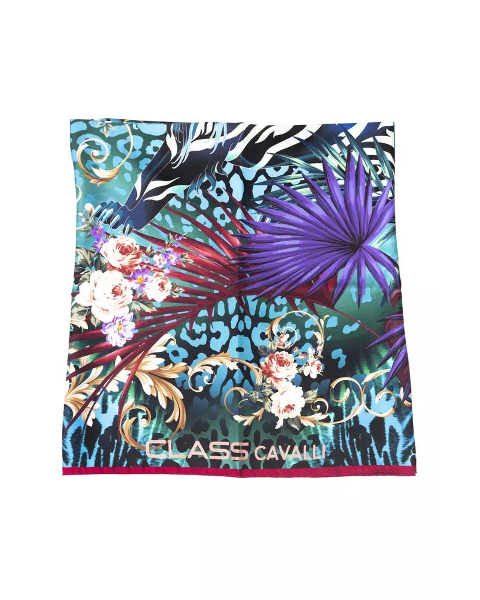 Foulard Logo with Floral Fantasy - Multicolor One Size Women