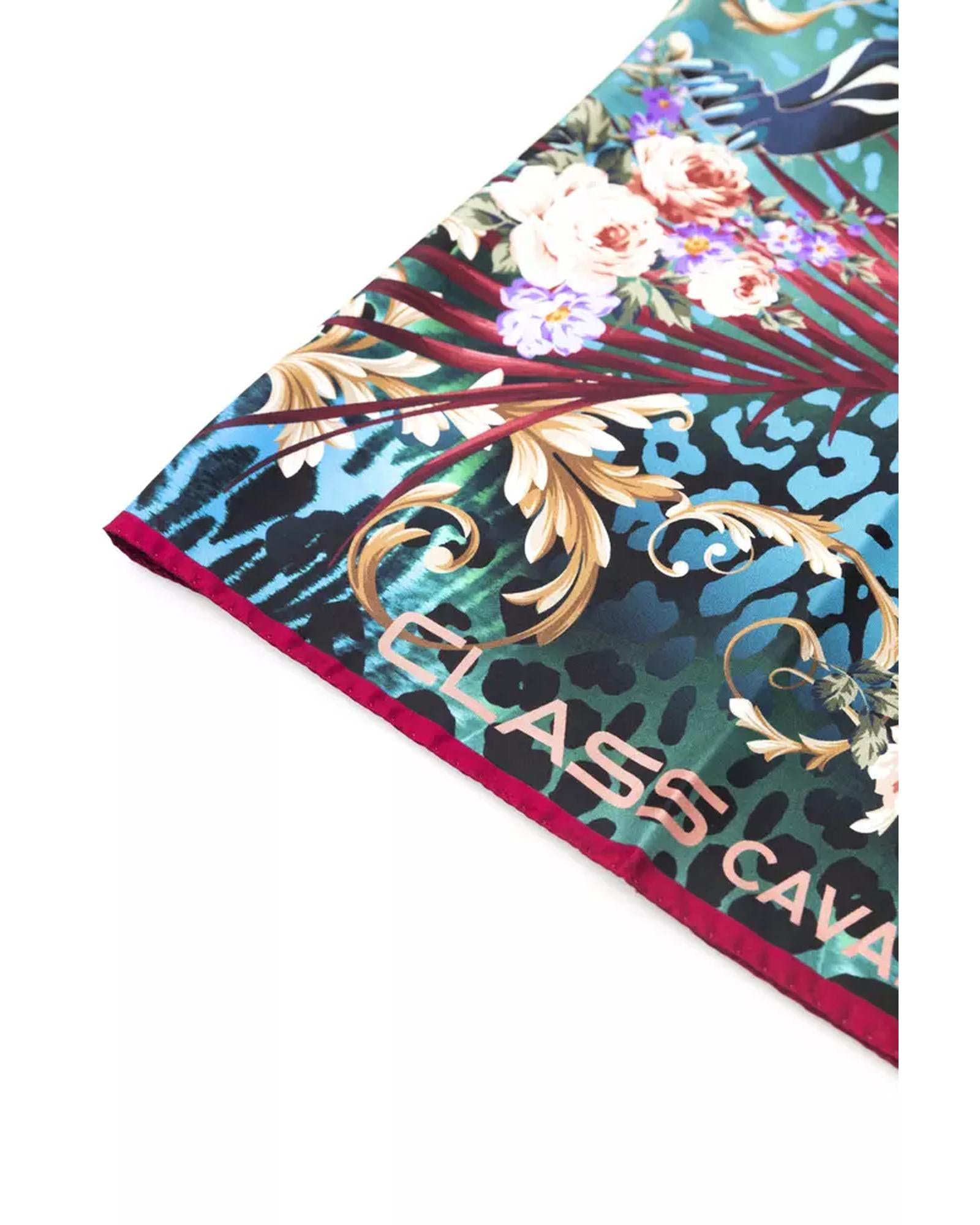 Foulard Logo with Floral Fantasy - Multicolor One Size Women