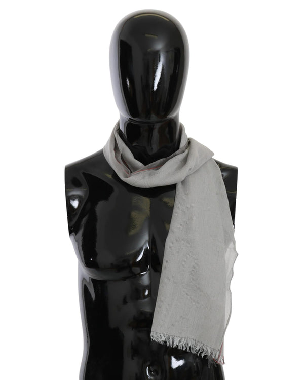 Cotton Mens Scarf with Logo Details One Size Men