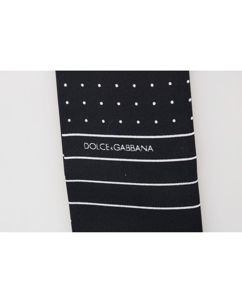 Blue Silk Mens Tie Scarf Wrap with Fringes - Dolce & Gabbana One Size Men