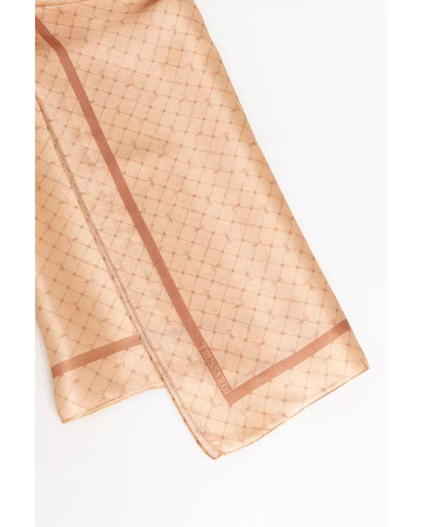 70s-inspired Silk Foulard with All-over Print One Size Women