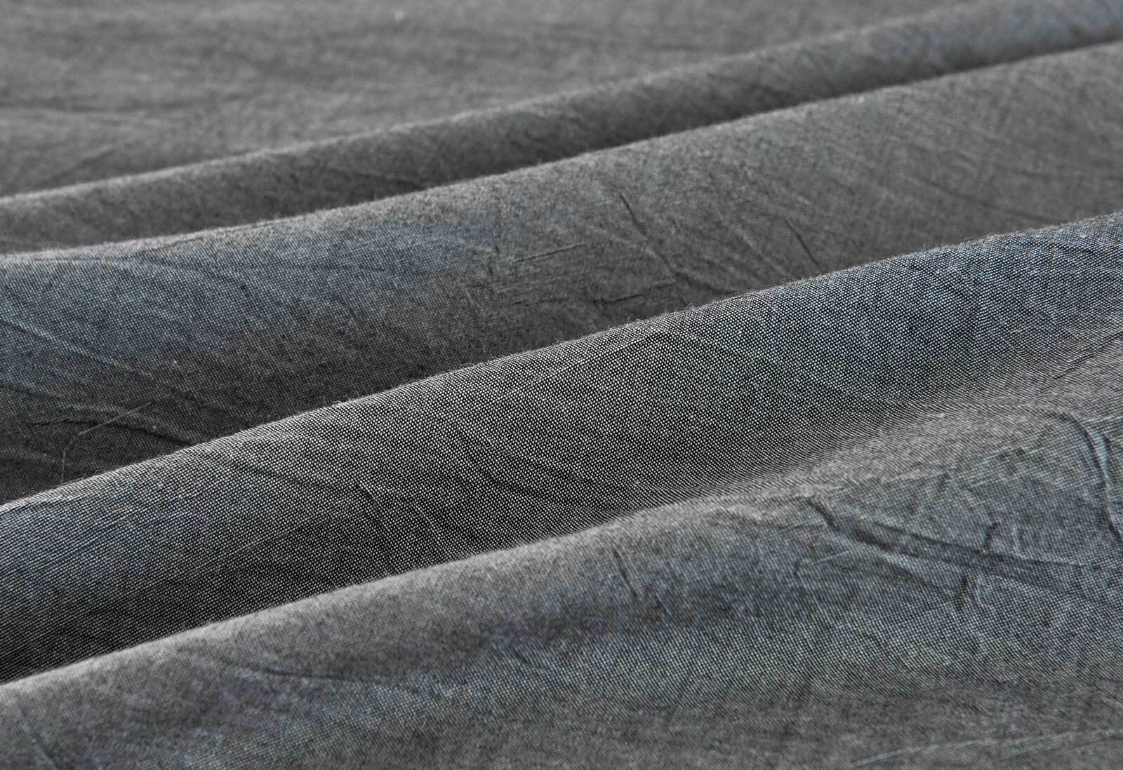 Luxton Queen Size Grey Vintage Washed Cotton Quilt Cover Set(3PCS)