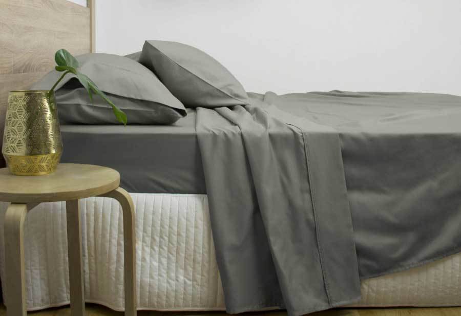 Ardor King Size 3000TC Cotton Rich Sheet Set (Charcoal Color)