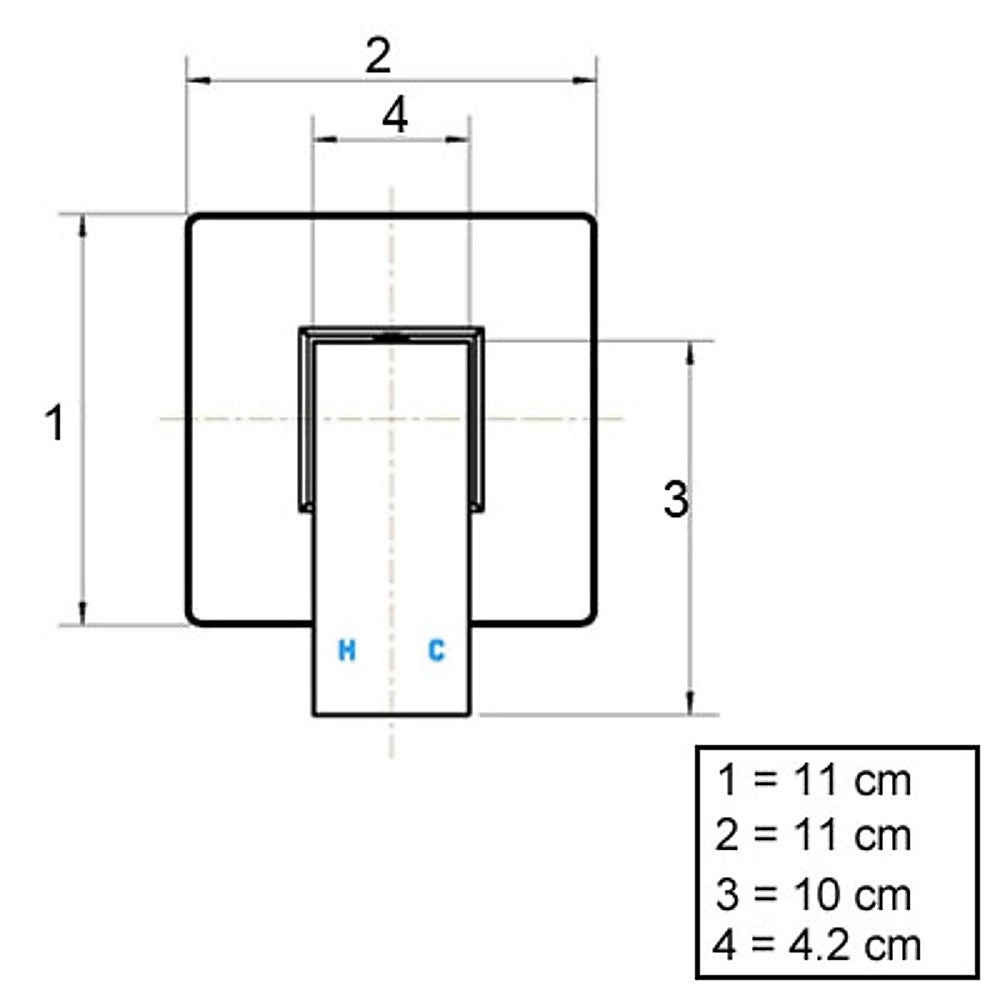 Chrome Bathroom Shower Wall Mixer w/ WaterMark
