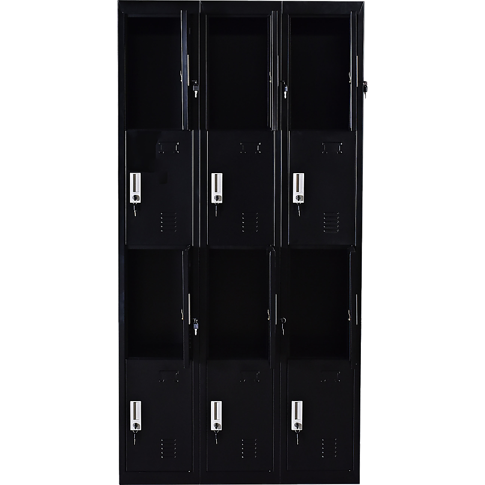 Twelve-Door Office Gym Shed Storage Locker